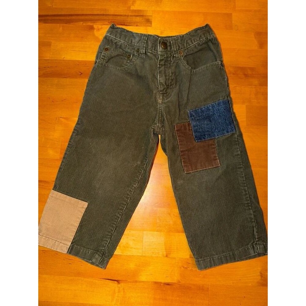 Vintage Baby Gap 2XL 2 years green corduroy patchwork pants